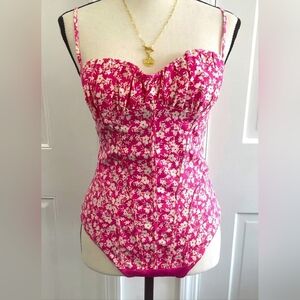 Zara Pink Floral Bodysuit